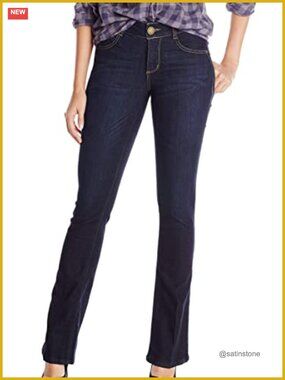 Women's Boot Cut Jeans Mid Rise Super Stretch Slimming Denim